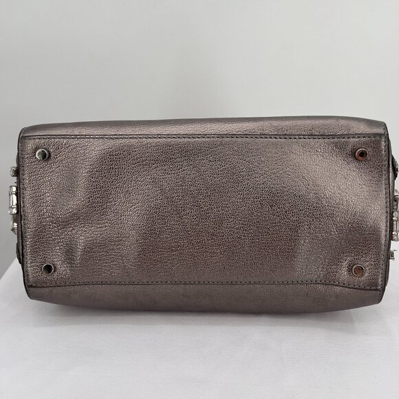 Kate Spade New York Metallic Leather Satchel with Crystal Embellishments - Picture 7 of 15